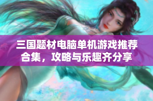 三国题材电脑单机游戏推荐合集,攻略与乐趣齐分享 三国题材电脑单机游戏推荐合集,攻略与乐趣齐分享