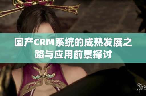 国产CRM系统的成熟发展之路与应用前景探讨