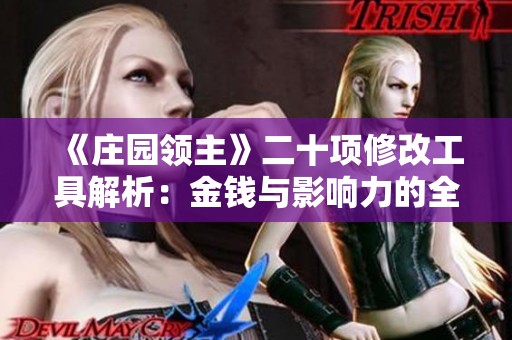 《庄园领主》二十项修改工具解析：金钱与影响力的全面调整方法