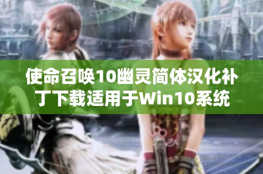 使命召唤10幽灵简体汉化补丁下载适用于Win10系统