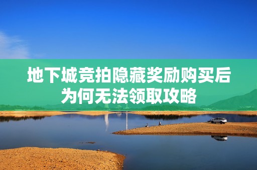 地下城竞拍隐藏奖励购买后为何无法领取攻略