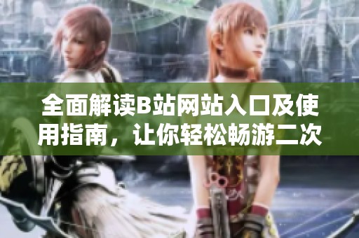 全面解读B站网站入口及使用指南，让你轻松畅游二次元世界