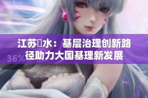 江苏氾水：基层治理创新路径助力大国基理新发展