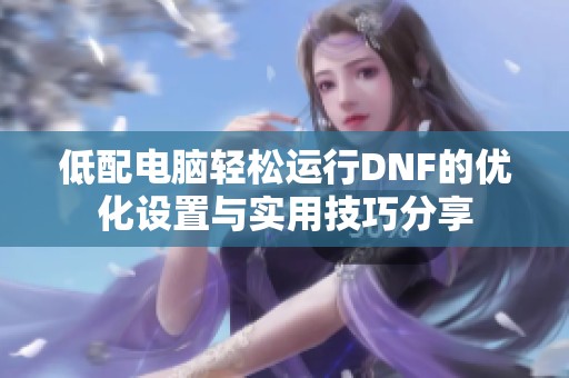 低配电脑轻松运行DNF的优化设置与实用技巧分享