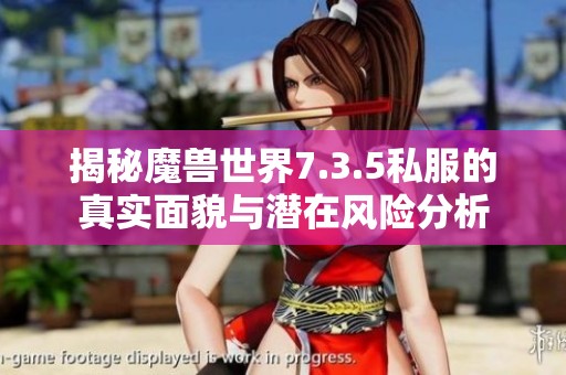 揭秘魔兽世界7.3.5私服的真实面貌与潜在风险分析