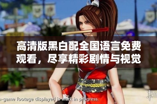 高清版黑白配全国语言免费观看，尽享精彩剧情与视觉盛宴