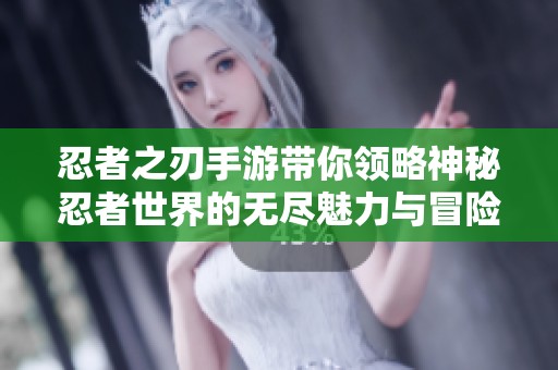忍者之刃手游带你领略神秘忍者世界的无尽魅力与冒险