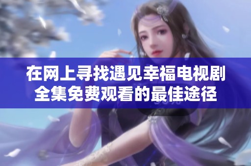 在网上寻找遇见幸福电视剧全集免费观看的最佳途径